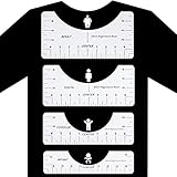 4 Pack T-Shirt Ruler Guide - Tshirt Ruler Guide Tool Sublimation Designs for Making Fashion Center...