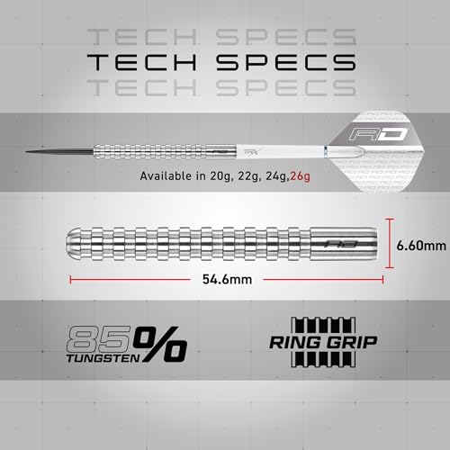 Red Dragon Javelin Original 26g Tungsten Darts with Feathers and Shaft.