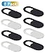 Produktbild sweguard Webcam Abdeckung, Webcam Cover(8er-Set) 0.55mm Ultra dünne Laptop Kamera Abdeckung passt Echo Spot, ipad, Smartphones, PC, MacBook, iMac, Tablets, Laptop, Computer (5schwarz&3weiß)