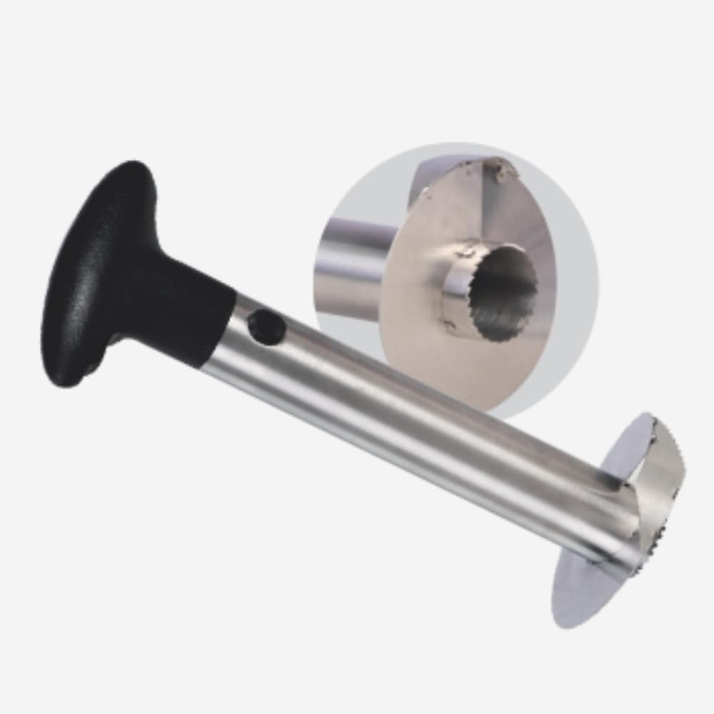 Cortador de Abacaxi em Aço Inox Descascador Espiral Manual | Cortador de Abacaxi em Aço