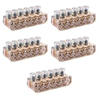 10 Morsetti Unipolari Per Cablaggio - Sezione 16mm&sup2;, In Stecca, Policarbonato E Ottone