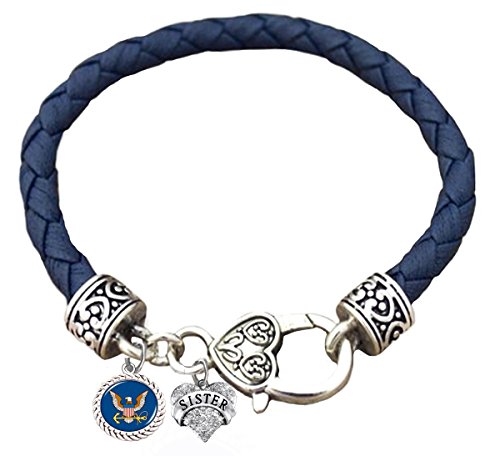 Navy Sister, Leather Bracelet, Navy Bracelet, US Navy Bracelet, Navy Jewelry, Hypoallergenic-Safe, No Nickel, Lead, Or Poisonous Cadmium In Bracelet2