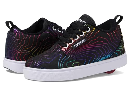 HEELYS Girl's Pro 20 Prints (Little Kid/Big Kid/Adult) Black/Rainbow 1 Little Kid M