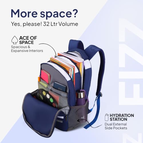 American Tourister 32 Ltrs Blue Casual Backpack (AMT FIZZ SCH BAG 02 - BLUE)