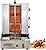 NJTFHU Shawarma Machine with 3 Burners Roaster Kitchen Kebab Grill Propane Gyro Machine Automatic Rotation for Restaurant Kitchen Garden