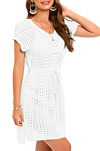 Vestido de playa de punto Timuspo con abertura lateral para mujer 6