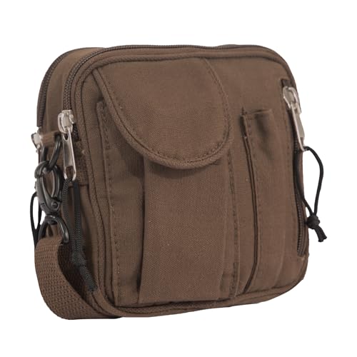 Rothco Excursion Organizer Shoulder Bag – Canvas Crossbody EDC Travel Bag 2L Storage - Main Image