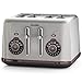 Price comparison product image Breville Bread Select 4-Slice Toaster | Temperature Control & High Lift | Wide Slots & Independent 2-Slice Controls | Brushed Nickel (Silver/Grey), [VTT953]
