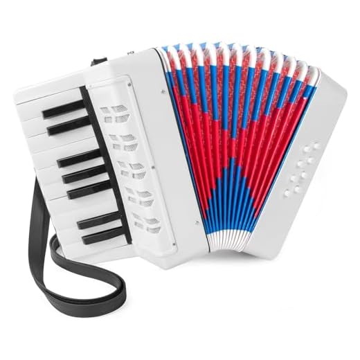 Acordeon，Acordeon Instrumento Musical，Acordeón Infantil de 17 Teclas y 8 Bajos，Con Correas Ajustables，negro，Adecuado Para Niños，Estudiantes，adultos Principiantes，Se Puede Utilizar Como Regalos