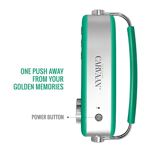 Image of Saregama Carvaan Premium Hindi - Portable Music Player with 5000 Preloaded Songs, FM /BT /AUX (Forest Green)