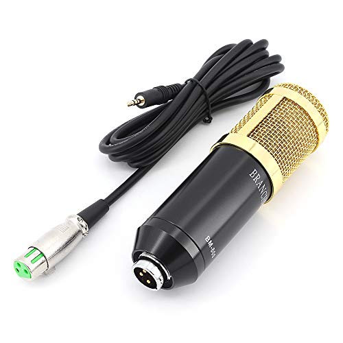 ShawFly Bm800 Microfono a condensatore Studio di registrazione del suono Trasmissione con Shock Mount Per studio di registrazione o registrazione personale