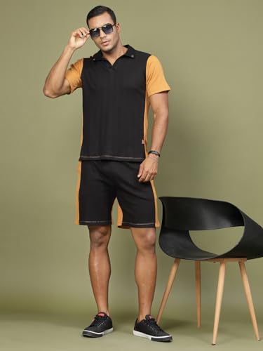 Image of Rigo Cotton Blend Waffle Knit Self Textured Co-Ord Set For Men's|Night Suit Set|Lounge-Wear Pajama Set|Night Wear, Beach Wear, Vacation Wear