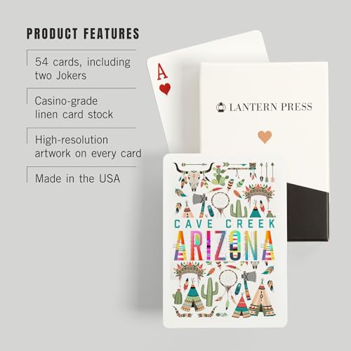 Baraja de Poker Lantern Press Cave Creek Tribal 52 cartas miniatura 3