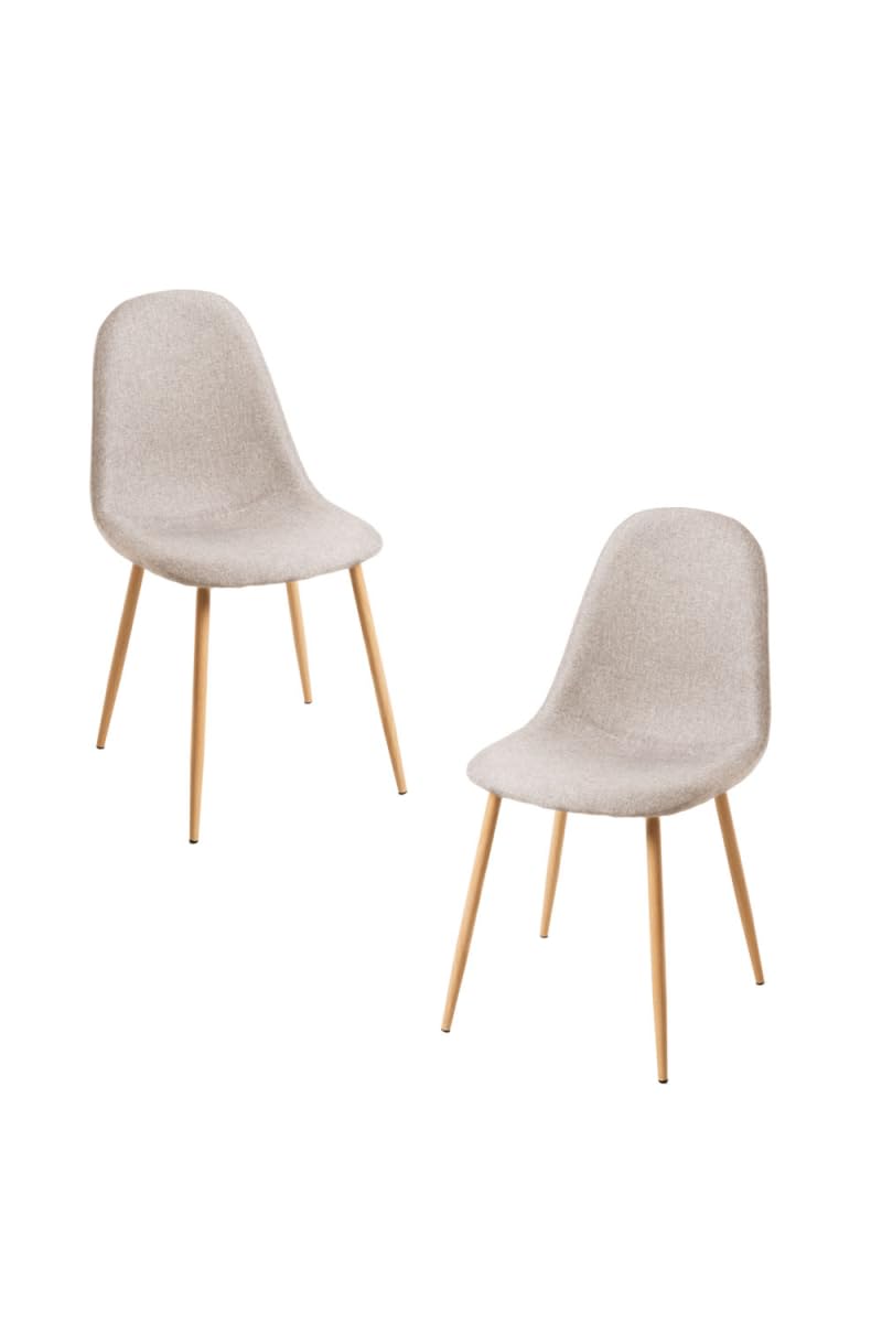 Regalos Miguel - Packs Sillas Comedor - Pack 2 Sillas Teok Tela - Beige