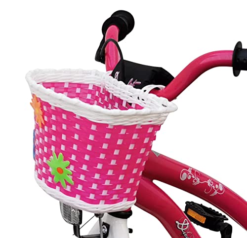 Fahrradkorb Für Kinder Mit Namen - Bast-Optik Für Mädchen Mit Universalbefestigung