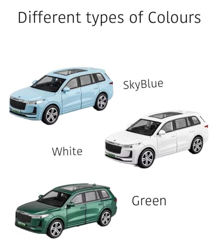 Image of Leading Ideal One EV Diecast 1:32 Scale Model Alloy Metal Pull Back Toy car for Kids with Openable Doors & Light, Music Toy Vehicle for Kids [Colors as Per Stock] (1:32 Leading Ideal One)