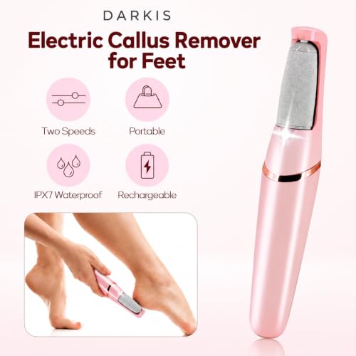 Image of DARKIS Callus remover for feet, dead skin remover electronic pedicure tools | Perfect foot scrubber and cleaner machine (Pink)