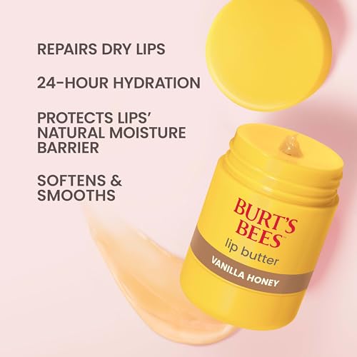 Image of Burt's Bees Vanilla Honey Lip Butter Balm, 0.5 Oz. | Repairs Dry Lips, 24 Hour Hydration, Locks in Moisture, Shea and Mango Butter, Antioxidant Rich Vitamin E, Twist Up Dispenser