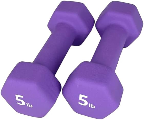 Rainforest Basics Neoprene Coated Dumbbell Hand Weight Set