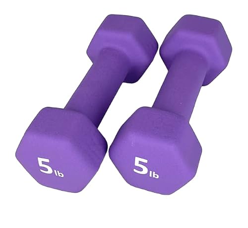 Rainforest Basics Neoprene Coated Dumbbell Hand Weight Set (5-Pound, Set Of 2) #TOP1