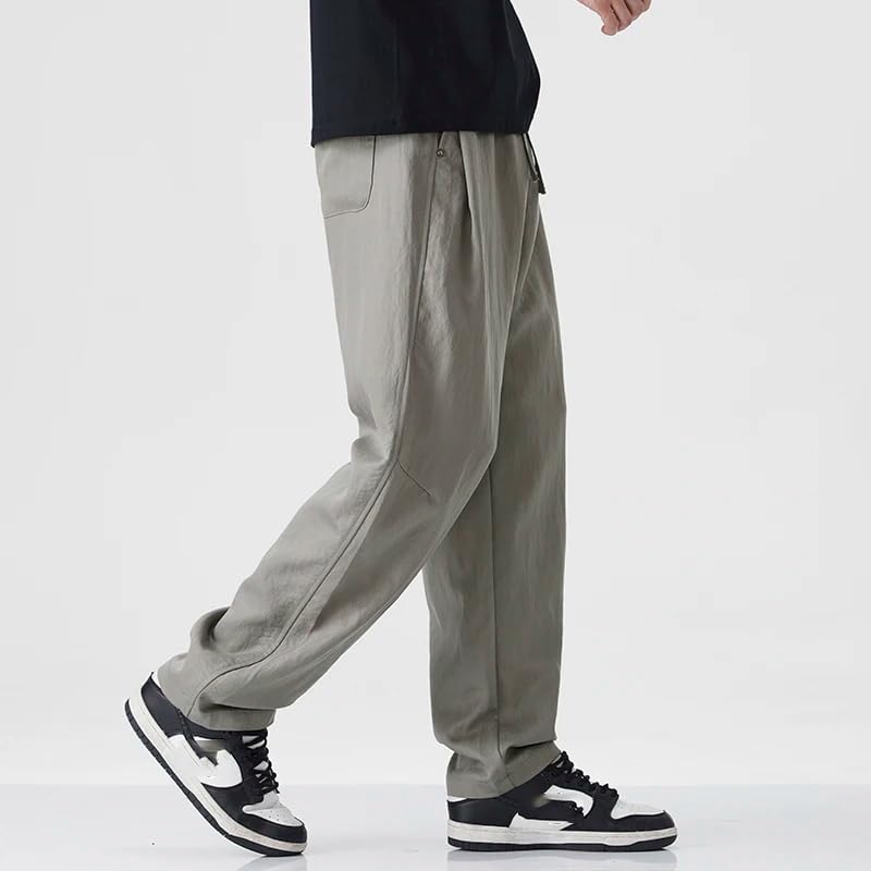 Spring Summer Men's Stretch Slim Straight Casual Pants Sports Trousers4