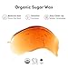 Parissa Organic Sugar Wax Kit for Legs & Body | USDA Certified, Vegan, Hypoallergenic, Microwavable & Water-Washable | Gentle & Beginner-Friendly | 30 Reusable Strips, 3 Spatulas, 240ml (8 Fl Oz) Wax