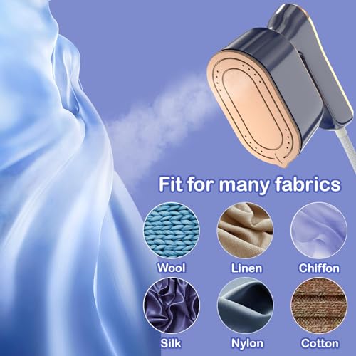 Image of Travel Steamer Iron for Clothes Mini - Portable Ironing Machine Travel Small Size Portable Steamer Travel College Dorm Home Essentials (Blue)