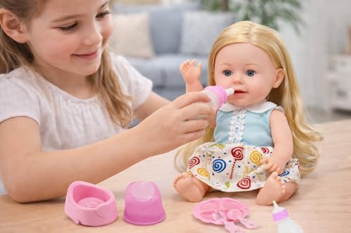 Image of Lyla Alia Series My Lucky Baby Doll - Soft Realistic Baby Girl Doll with Feeding & Potty Accessories | Feels Like Real Baby | 34.5 cm