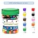 EXBEPE Geometric Solids 300 Pcs,Math Counting Cube,Plastic Color Sorting Stacking Blocks for Kids