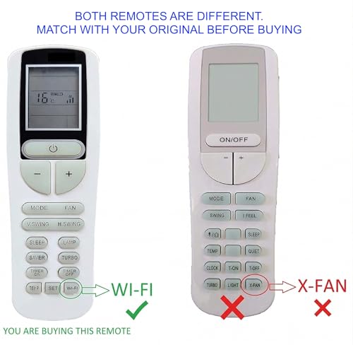 Image of Compatible with Original Voltas AC Remote Control (No Backlight) Suitable for 1, 1.5, 2 Ton Split & Window AC - Remote for Voltas AC