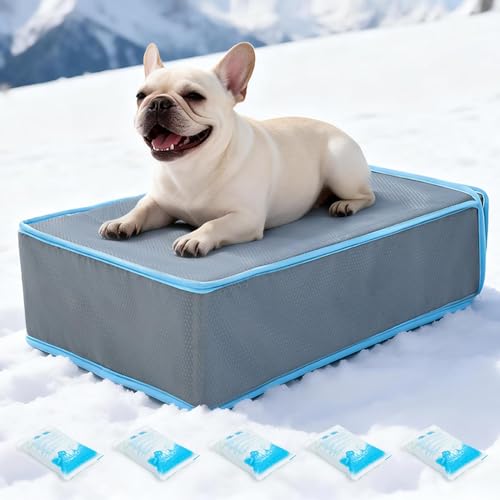 Tapis rafraîchissant pour chien et chat coussin lavable avec 5 packs de glace - 3