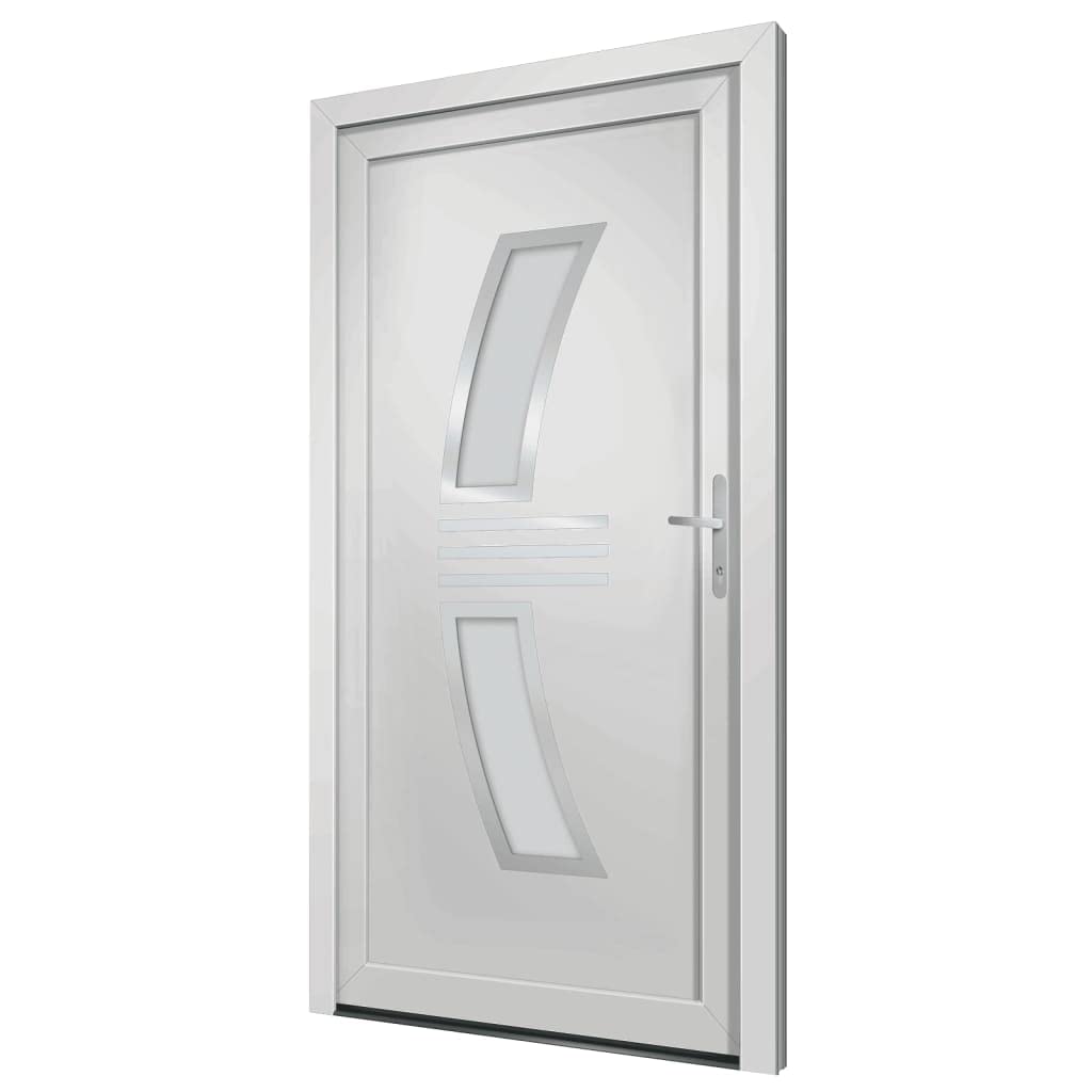 vidaXL Porta d'ingresso Bianco 108x208 cm PVC