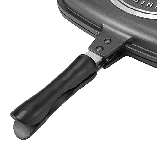 Sartén de doble cara portátil con mango antiquemaduras, suministros de cocina, olla de 32 cm, excesiva, la mejor sartén de aluminio adecuada para C