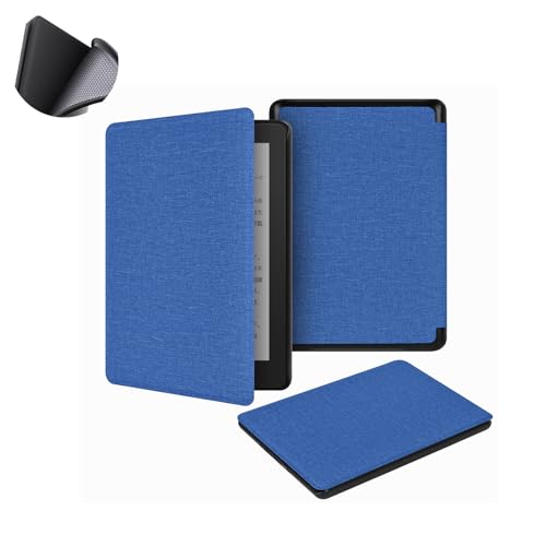 GUKSRASO Funda para 7' Kindle Paperwhite 12.ª Generación/Colorsoft Signature Edition, 2024 - Textura de Tela y Materiales de TPU, Función de Reposo/Activación Automática