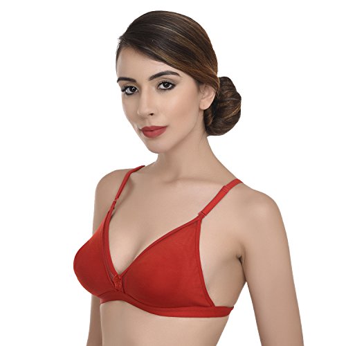 Image of Wirefree Non-Padded Teenager Backless Bra Panty Set for Women /Girls.
