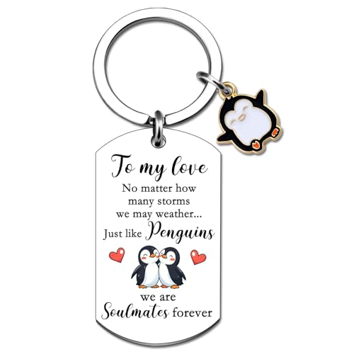 Anniversary Penguin Gifts for Boyfriend Girlfriend To My Love Keychain Wedding...