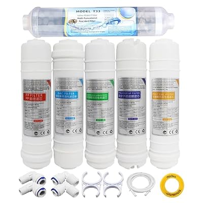 6-Stage RO Complete Replacement Filter Set, Quick Connect, with Alkaline Mineral Filter, for 6-Stage Under-Sink Water Filtration Systems