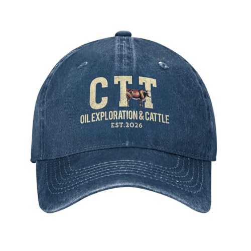ACEPrints Gorra Vaquera Divertida con diseño de exploración petrolera y ganadera de Ctt