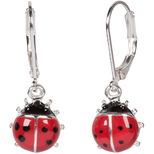 Heirloom Finds Enamel Ladybug Dangle Earrings