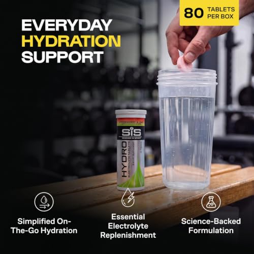 Image of SiS Hydro Tablets, Electrolyte Hydration, No Sugar, Strawb. & Lime, 8-Pack