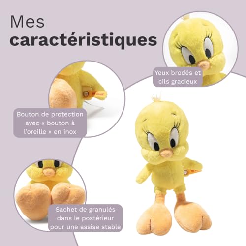 Peluche Titi Steiff 024184 doudou d'exception jaune de 20 cm - 3