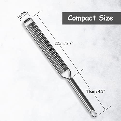 Vovoly Lemon Zester, Cheese Grater, Parmesan Cheese, Ginger, Garlic, Nutmeg, Chocolate, Citrus, Lime Zester & Grater, Kitchen Tool With Razor-Sharp Stainless Steel Blade #TOP6