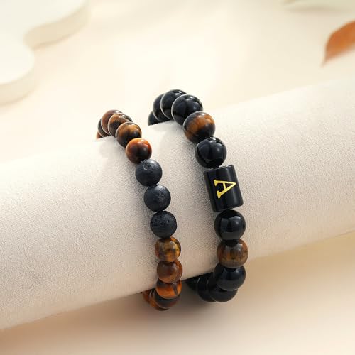 Pulsera Ajustable de Piedras Naturales para Hombre miniatura 5