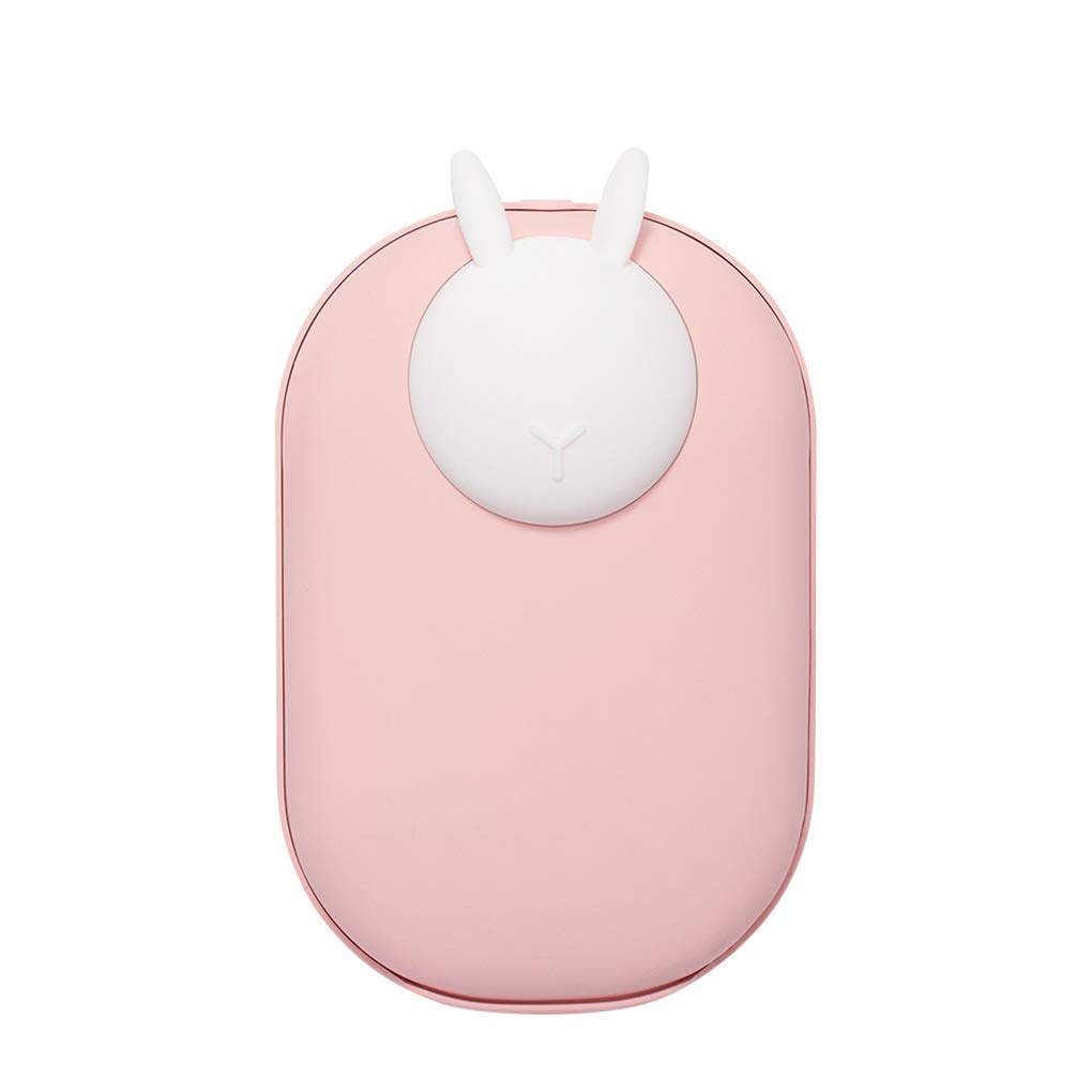 Scaldamani Ricaricabile USB, scaldamani Elettrico a Doppia Faccia, Power Bank Portatile, Regalo Invernale per Sport Indoor e Outdoor Power Bank, Rosa
