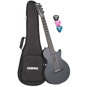 Cascha CGACF2-BK Elektro-Akustik Gitarre Set