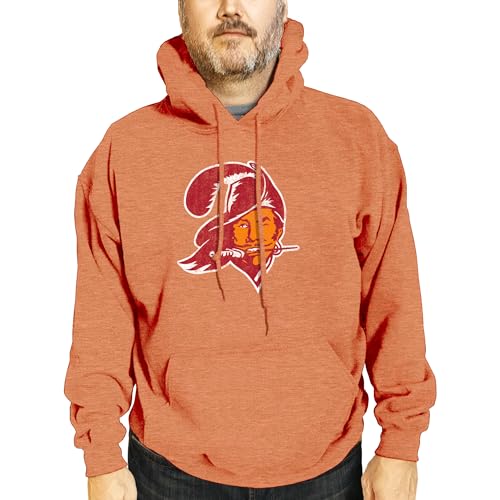 Team Fan Apparel NFL Adult Unisex Modern Throwback Ultra Soft Fleece Hooded Sweatshirt Heathered Football Hoodie