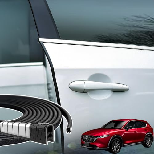 TiCar マツダ CX-5 車 ドアモール エッジプロテクター エッジモール ガード プロテクター U字型 傷防止 保護 騒音低減 衝突防止 自由カット可能 5m × 2本セット ステンレス鋼 フェンダー 外装 キズ バンパー ドレスアップ 粘着剤不要