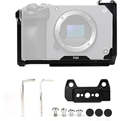 FX30/FX3 Camera Cage with Cold Shoe Mount | FX3/FX30 Cage for Sony FX3 FX30 Camera Case Compatible with ARRI 3/8