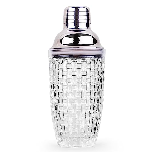 Gbuxska Glass Cocktail Shaker Set - Glass Shaker For Cocktails, Drink Shakers Cocktail And Cocktail Shakers, Glass Shaker Set For Bars, Whiskey, Cocktails (Sliver, 13 Oz) #TOP29