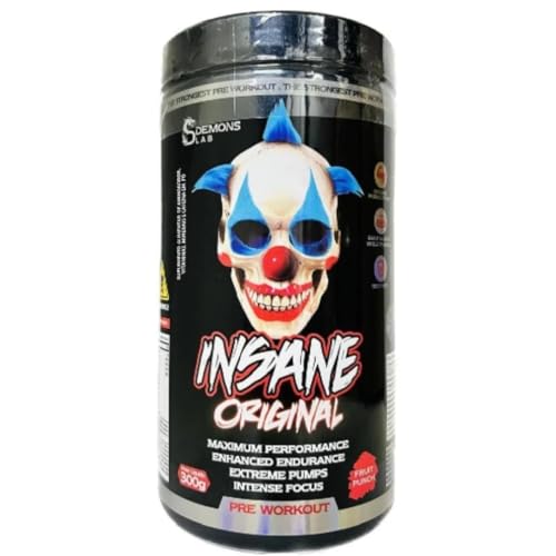 PRÉ TREINO INSANE ORIGINAL MÁXIMA FORÇA E FOCO (300G) FRUIT PUNCH - DEMONS LAB